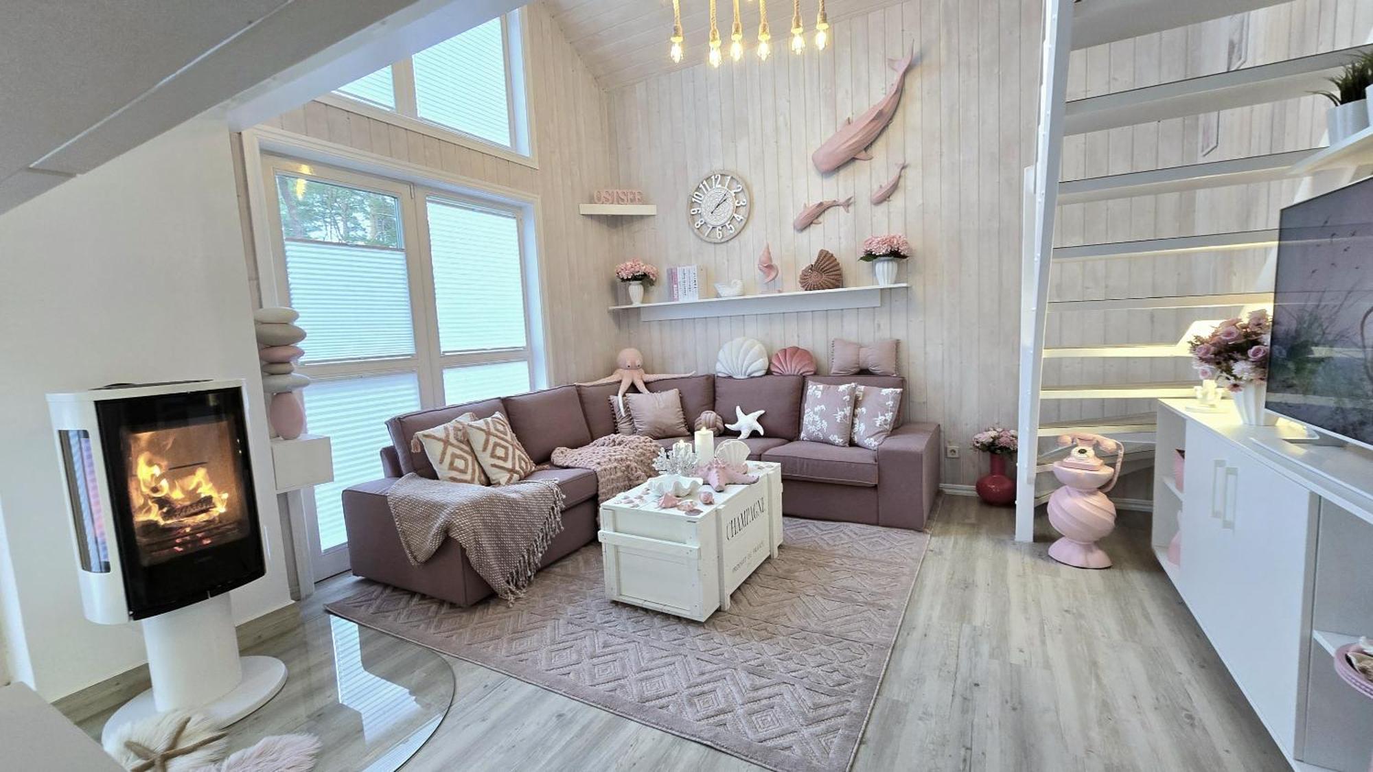 Pink Und Meer - Meerblick, Sauna, Kamin & Whirlpool Baabe Eksteriør billede