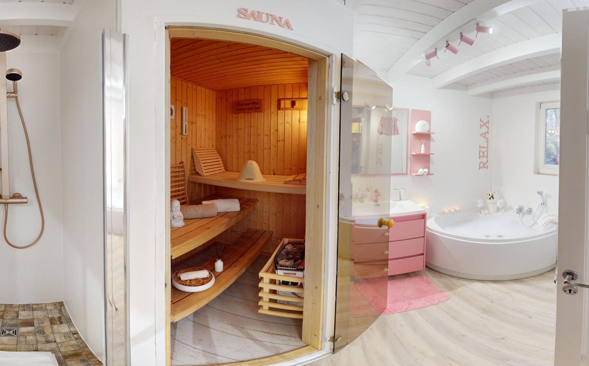 Pink Und Meer - Meerblick, Sauna, Kamin & Whirlpool Baabe Eksteriør billede